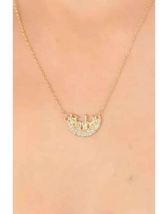 Zirkon Taşlı Bayan Kolye