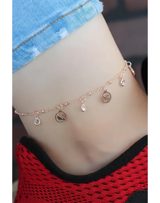 Zirkon Taşlı Rose Renk Kuğulu Hal Hal