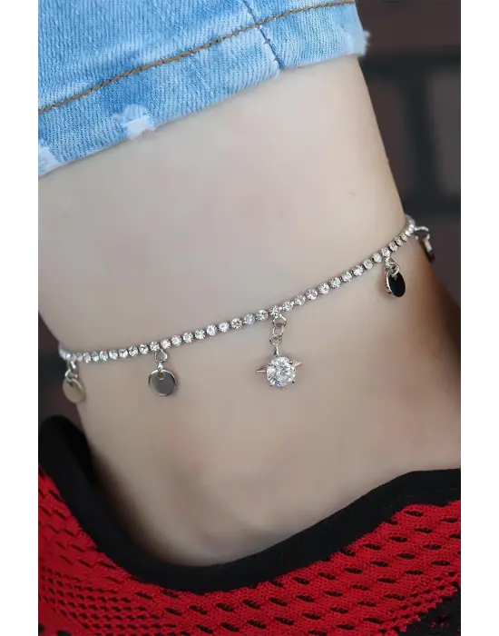 Zirkon Taşlı Silver Renk Kaplama Hal Hal