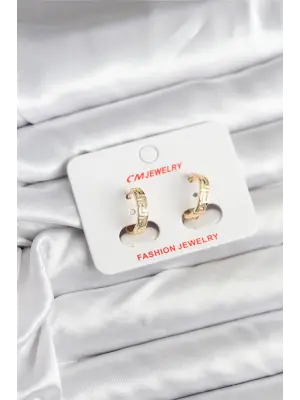 14K Gold Renk Kaplama CM Kadın Küpe