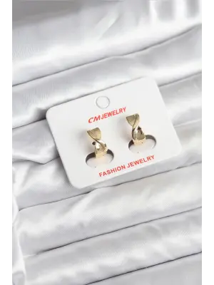 14K Gold Renk Kaplama CM Kadın Küpe