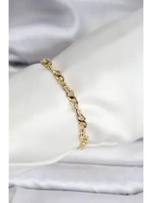 14K Gold Renk Orta Boy Kaplama Zincir Model CM Kadın Bileklik