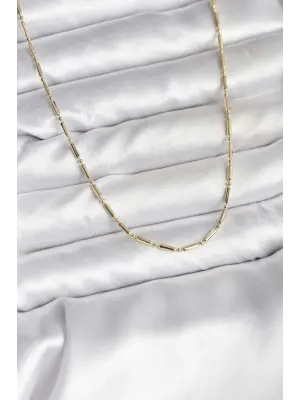18K Gold Renk Kaplama Zincir Model Xuping Kadın Çelik Kolye