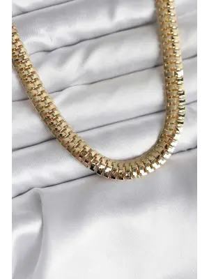 14K Gold Renk Kaplama Zincir Modelli CM Kadın Kolye