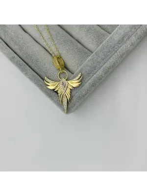 Zümrüdüanka Kuşu Kolye Altın Kaplama Model