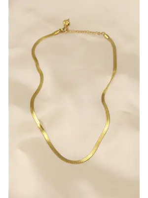 Altın 45 cm İtalyan Zincir Model Çelik Kolye