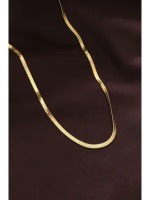  Altın  60 cm İtalyan Zincir Çelik Kolye