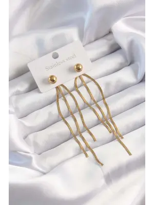   Altın Renk İtalyan Model Topçuk Küpe