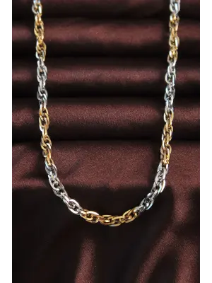 316L Çelik Çift Renk Hallow Model Kolye