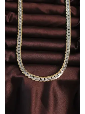 316L Çelik Çift Renk Yassı Burgu Tasarımlı Kolye