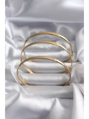 316L Çelik Gold Renk Ajda Model 65 mm Kadın Bileklik