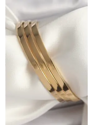 316L Çelik Gold Renk Ajda Model Kadın Bileklik
