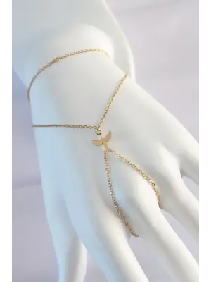 316L Çelik Gold Renk Anka Kuşu Tasarımlı Şahmeran