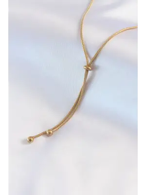  Altın  Asansör Model  Çelik Kolye