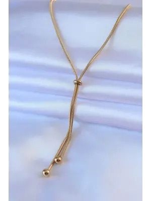  Altın  Asansör Model  Çelik Kolye