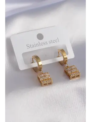   Altın Baget Çelik Küpe