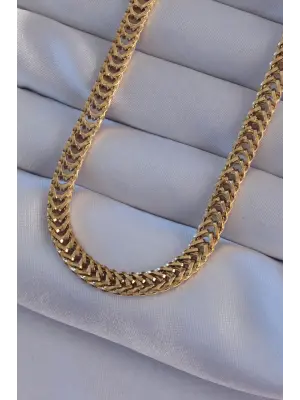  Altın  Balık Sırtı Model Çelik Kolye