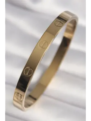 316L Çelik Gold Renk Cartier Model Kadın Kelepçe
