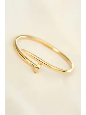 316L Çelik Gold Renk Çivi Model Bileklik