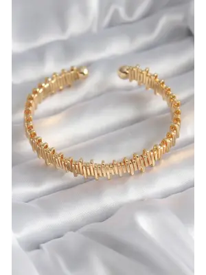 316L Çelik Gold Renk Dorika Model Kadın Bileklik