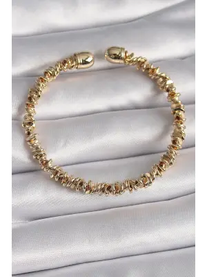 316L Çelik Gold Renk Dorika Model Kadın Bileklik