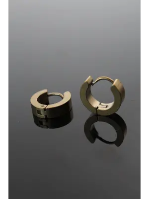   Altın Halka Model Çift Küpe