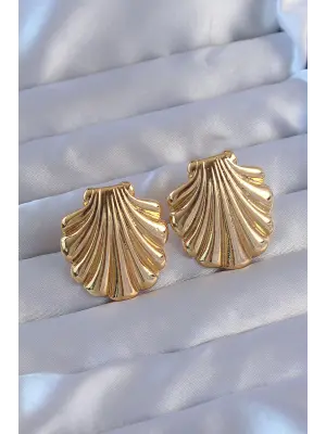   Altın İstiridye Model Küpe