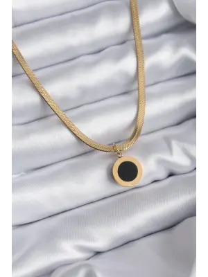  Altın  İtalyan Zincir Model İşleme Detay  Çelik Kolye