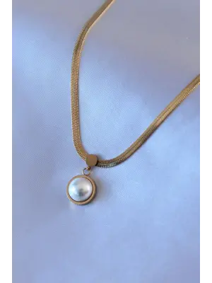  Altın  İtalyan Zincir Model  Çelik Kolye