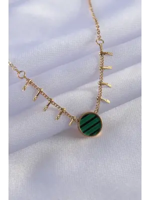  Altın   Çelik Kolye