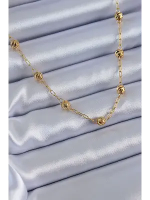 316L Çelik Gold Renk Kadın Kolye