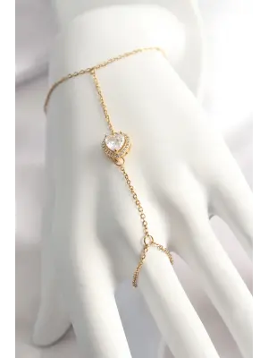 316L Çelik Gold Renk Kalp Model Şahmeran