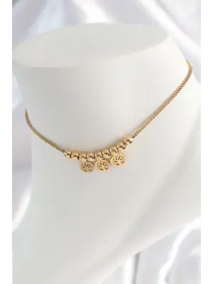 316L Çelik Gold Renk Yaşam Ağacı Figür Kadın HalHal