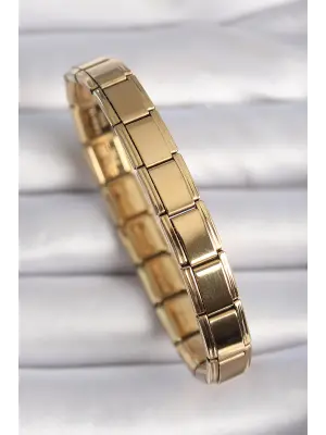 316L Çelik Gold Renk Yazısız Nomination Charm Bileklik