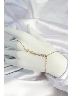 316L Çelik Gold Renk Zincirli Zirkon Taşlı Şahmeran