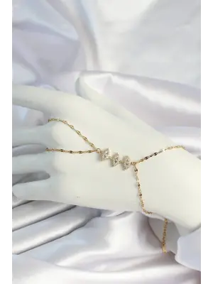 316L Çelik Gold Renk Zirkon Taşlı Göz Figürlü Şahmeran