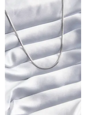  Gümüş  45 cm İtalyan Zincir Model  Çelik Kolye