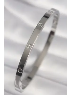 316L Çelik Gümüş Renk Cartier Model Kadın Bileklik