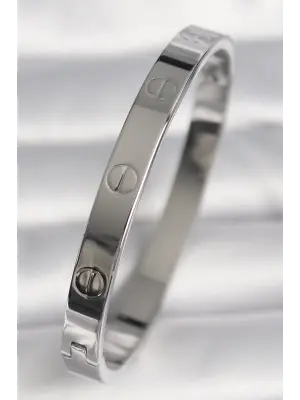 316L Çelik Gümüş Renk Cartier Model Kadın Bilezik