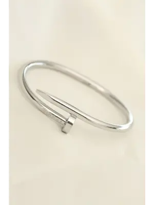 316L Çelik Gümüş Renk Çivi Model Bileklik