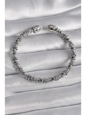 316L Çelik Gümüş Renk Dorika Model Kadın Bileklik