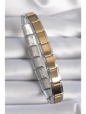 316L Çelik Gümüş Renk Gold Nomination Charm Bileklik