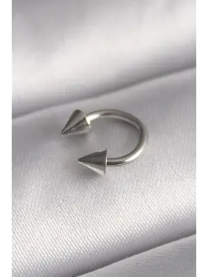 316L Çelik Gümüş Renk Halka Çivi Model Kadın Piercing