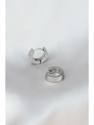   Gümüş Halka Model  Erkek Küpe