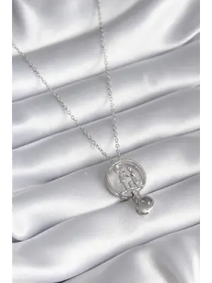  Gümüş  İnsan Figür Model 100 Dilde Seni Seviyorum Projeksiyon Aksesuar  Çelik Kolye