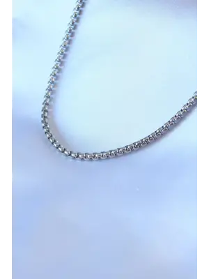 316L Çelik Gümüş Renk Kalın Zincir Model Erkek Kolye