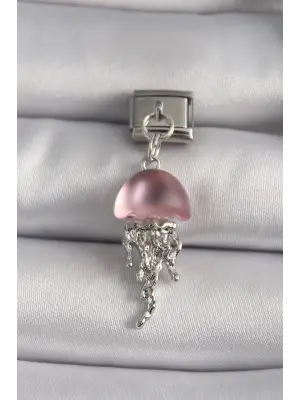 316L Çelik Gümüş Renk Sallantı Deniz Anası Model Nomination Charm