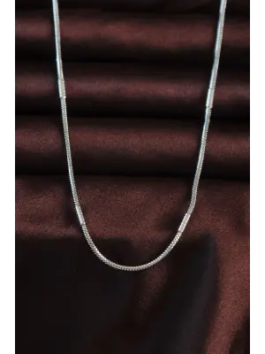 316L Çelik Gümüş Renk Spiga Zincir Kolye