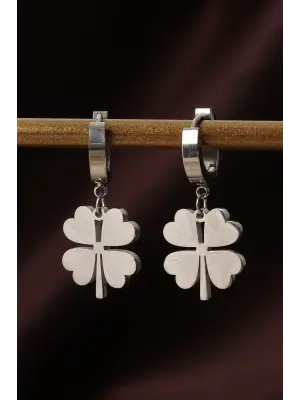   Gümüş Yonca Küpe