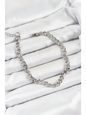 316L Çelik Gümüş Renk Zincir Erkek Bileklik